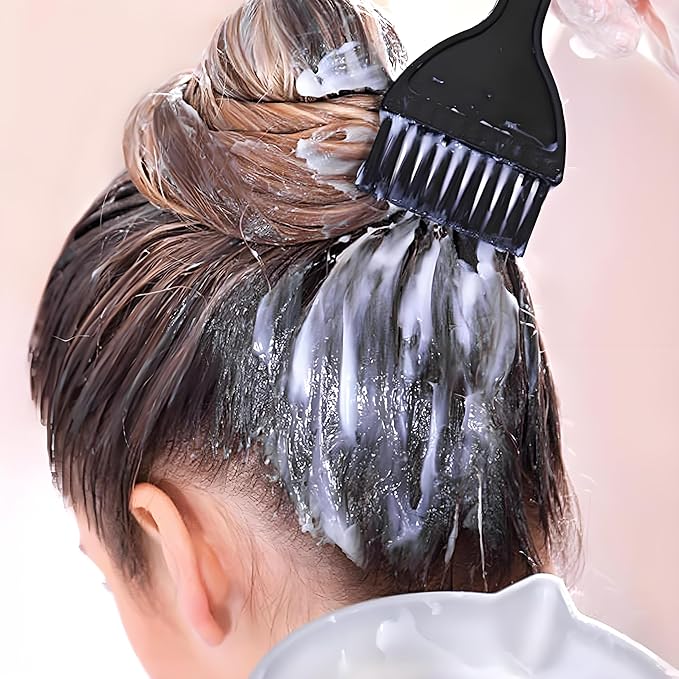 Hair Dye Mixing Bowl and Brush set, 6pcs Hair Dyeing Tool Set, Brush Double-Sided Comb, Dye Brush, Ear Cover, Hair Colouring Tools for Home Salon Beauty