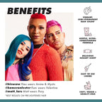 Lime Crime Full Coverage Unicorn Hair Dye, Dirty Mermaid - Damage-Free Semi-Permanent Hair Color Conditions & Moisturizes - Temporary Hair Tint Kit Has A Sugary Citrus Vanilla Scent - Vegan