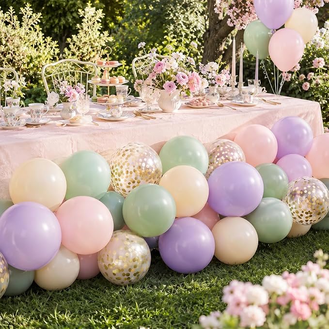 Dusty Green Purple Pink Balloons - Image 7
