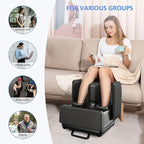 COMFIER 2 in 1 Foot Massager Machine,Shiatsu Foot and Calf Massager with Heat,Kneading,Vibration,Compression Massagers for Feet,Ankle,Leg,Tired Muscles & Plantar Fasciitis,Christmas Gift for Men Women
