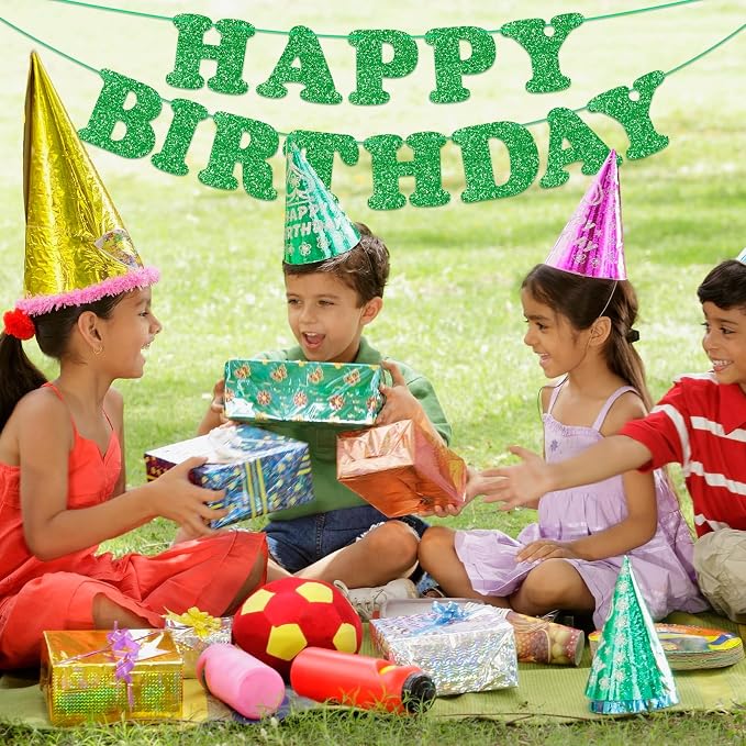 Green Happy Birthday Banner Birthday Party Decorations Happy Birthday Banner - Image 3