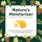 HobaCare Unrefined Organic Jojoba Oil for Skin Care, Hair, Beard, Scalp Massage - 100% Pure Carrier Oil for Perfume or Soap Making - Natural, Vegan, Cruelty-Free, Hexane-Free, Long Shelf Life (32 oz)