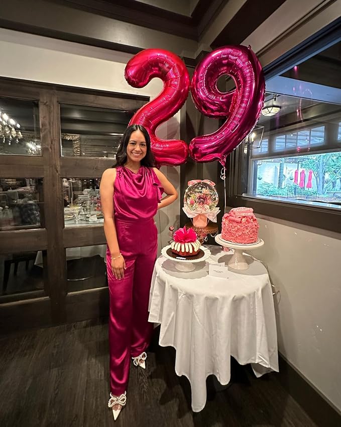 Hot Pink Number 9 Balloon 40 Inch, 9th Birthday Decorations Men Women | Foil - Image 9