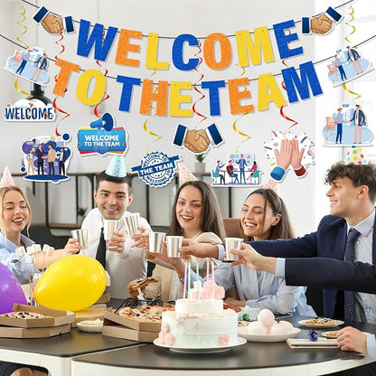 Welcome to the Team Banner Hanging Swirls Party Decorations 10PCS | Welcome - Image 6