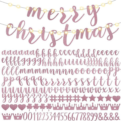 TaoBary 167 Pcs DIY Banner Kit Happy Birthday Glitter Banner Customizable - Image 7