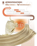 Sunny Hair Tape in Hair Extensions Real Human Hair Invisible Remy Hair Extensions Tape ins for Women Golden Blonde Highlight Medium Blonde 16 inch 20Pcs 50G