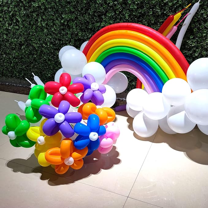 260 Long Balloons 100 Pack Orange Twisting Animal Balloons Thickening Latex - Image 7