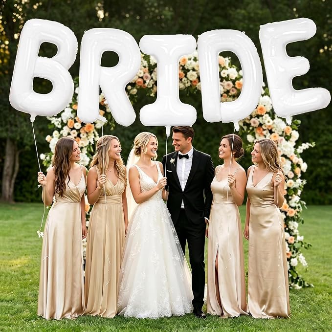 BRIDE Balloons Bachelorette, 40 Inch Foil Mylar, Helium-fillable, - Image 6