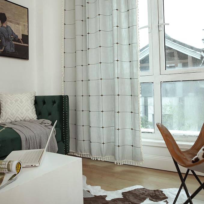 Sutuo Home Boho Curtains for Living Room Bedroom Office, Bohemian Drape Light - Image 3