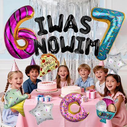 6 7 Birthday Decorations Balloon Set | Number 6 7 Foil Balloons - Image 4