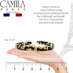 Camila Paris CP2002 French Headband for Women, Handmade Flow, Strong Hold Grip Women's Hair Band, Ligth and Very Flexible, No Slip and Durable Styling Girls Hair Accessories, Made in France