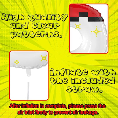 40 Inch Giant Red and White Cartoon Theme Number Foil Balloons - Image 2