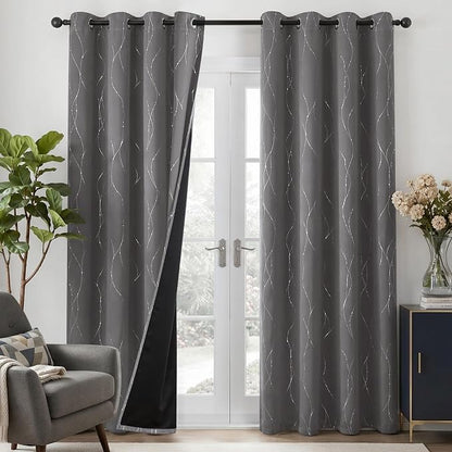 Deconovo 100% Blackout Living Room Curtains 84 Inches Long, Thermal Insulated - Image 8