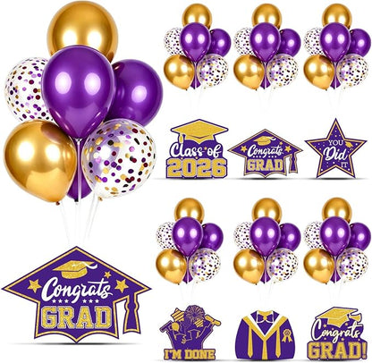 6 Sets 2026 Graduation Balloon Stand Kit by Unknown