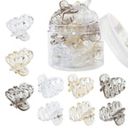 4cm Hair Clips Strong Grip Champagne LightGray and Clear Octopus Claw Clips 9 Pcs Medium to Small Claw Clips for Women and Girls Thick Hair Styling Sectioning.