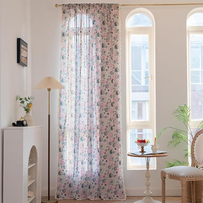 ENJOYBRIDAL Floral 84 Inch Curtains - Image 4