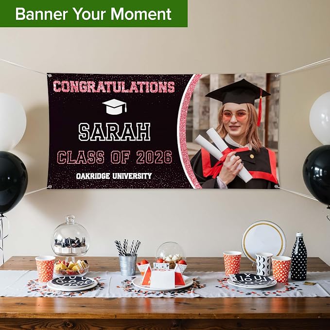 Graduation Banner, Personalized Class of 2026 Backdrop - Image 3