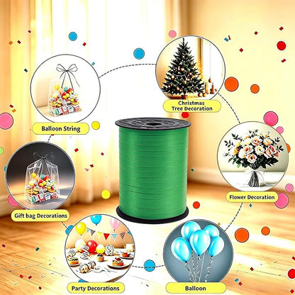 Premium Green Curling Ribbon, 1/5" Wide x 500 Yards Green Ribbon - Image 6
