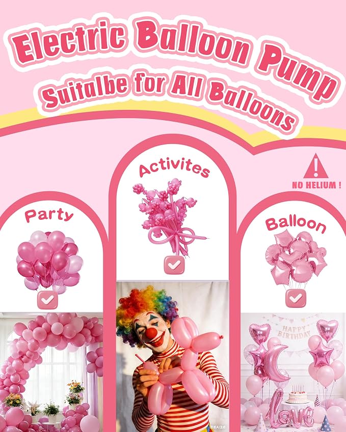 Portable Balloon Pump Electric, Rechargeable Cordless Balloon Pump Inflator - Image 4