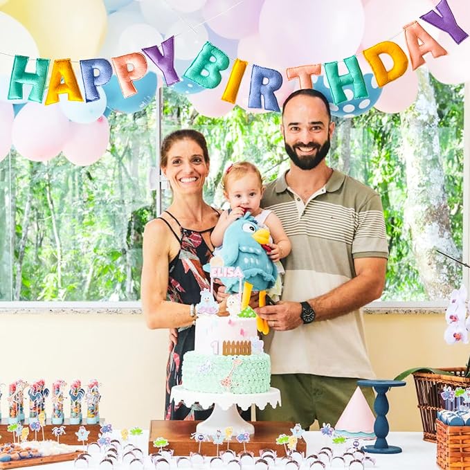 Pre-Strung Pastel Felt Happy Birthday Banner, Macaron Birthday Decorations | - Image 4