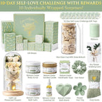 Christmas Gifts for Women & Teenage Girls, 10 Day Self Love Challenge to Unlock 10 Wrapped Spa Gift Baskets, Tween Teen Girl Trendy Stuff Bath Shower Sets Self Care Birthday Gifts Stocking Stuffers