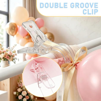 10 Pack Balloon Arch Clips, 3.5 Inch Clear Spring Clamps - Image 5