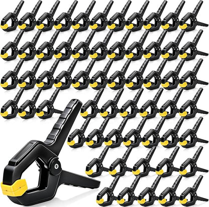 60 Pack Spring Clamps, 3.5 inch Heavy Duty Clips Plastic Spring Clip, Backdrop by Anelueeoo