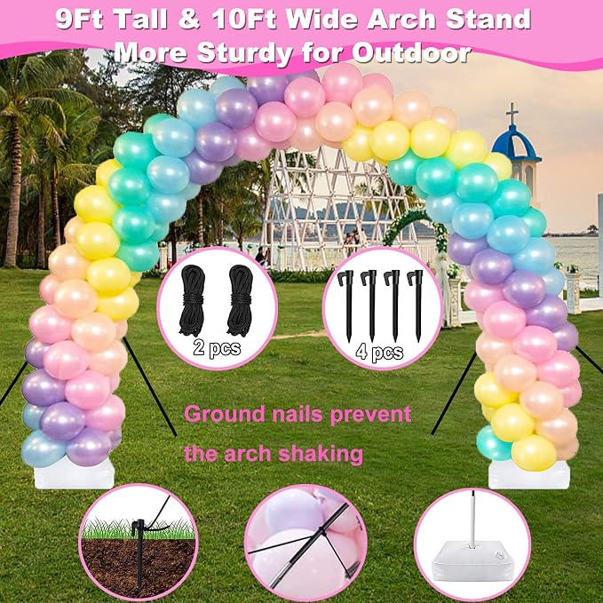 Balloon Arch Kit and Balloon Pump Electric, 10ft Wide Adjustable Balloon Arch - Image 5