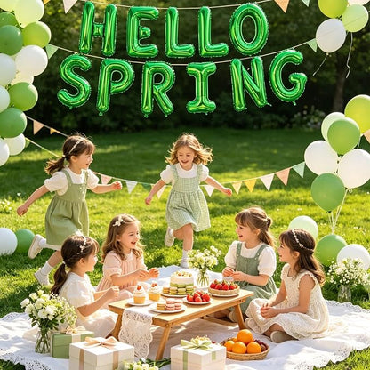 TONIFUL Green Letter Balloons 26 Pcs 1 Set A-Z Alphabet Banner Kit – 16 Inch - Image 4