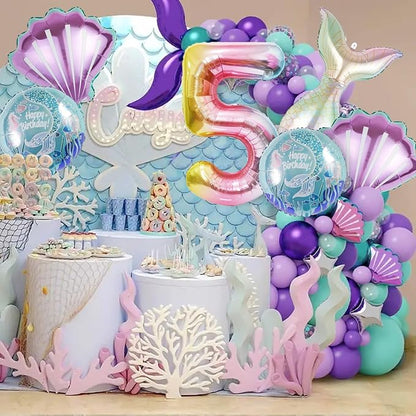Mermaid Birthday Decorations Mermaid Balloons - Image 4