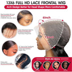VIPbeauty 13x6 Full Lace Frontal Wigs Human Hair Pre Bleached Knots 180 Density Brazilian Body Wave HD Lace Front Wigs Pre Plucked for Women with Baby Hair Natural Hairline 24 Inch