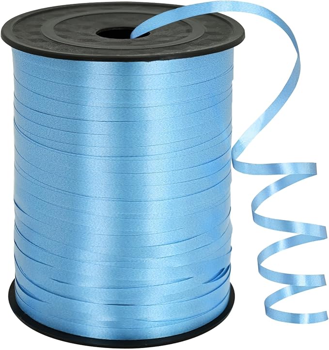 500 Yards Sky Blue Curling Ribbon Balloon Ribbon Balloon Stringfor Wedding Gift by Gliberli