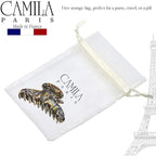 Camila Paris CP3036 French Hair Clip for Thick, Long, Curly & Wavy Hair - Handmade Onyx, Girls' Big Claw Clip, Strong Hold