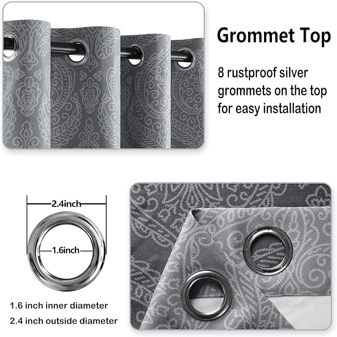 DWCN Ombre Blackout Curtains for Bedroom - Image 5