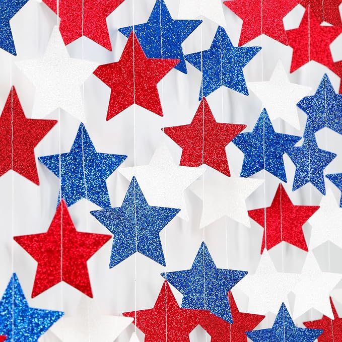 Fourth-4th of July Memorial-Day Party-Decorations - 62ft Patriotic Red-Blue by Hugtmr