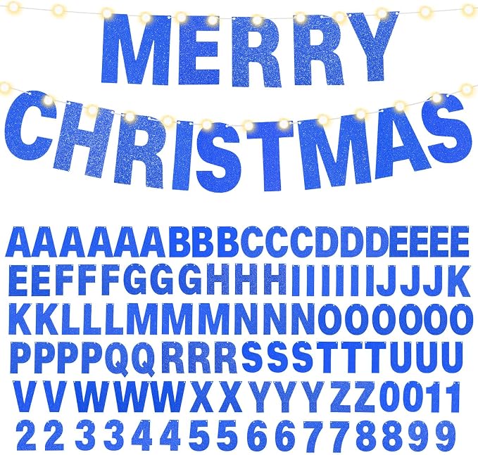 TaoBary 112 Pcs DIY Letter Kit Glitter Customizable Banner Letters Include 107 - Image 9