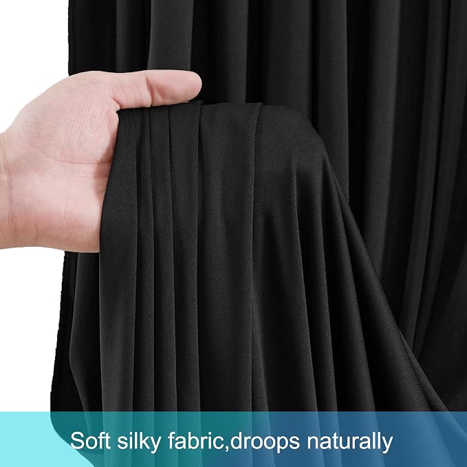 4 Panels Black Backdrop Curtains - Image 7
