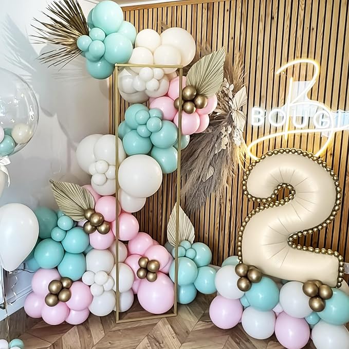 40 Inch Balloon Number 2 Beige, Large Foil Cream Number Balloons Set 0-9 - Image 4