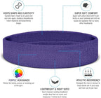 Suddora Sweatbands Set, Moisture Wicking 2 Wristbands and 1 Headband, Breathable Terry Cloth Athletic Bands for Basketball, Tennis, Yoga, Gym, Sweat Bands for Costumes and Cosplay
