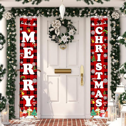 Christmas Decorations Outdoor Indoor Yard Front Porch, Merry Christmas Banner - Image 6