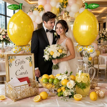 Lemon Foil Balloons 2 Pack 60 Inch 3D Standing Summer Lemonade - Image 4