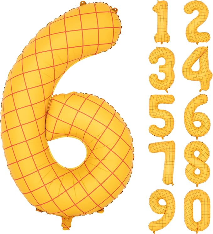 40 In Matte Yellow Number 6 Balloons Helium Foil Mylar Balloon Digital 6 | The by Exquisitehighqualitypartydecorationstomeetyoureveryneed%EF%BC%81
