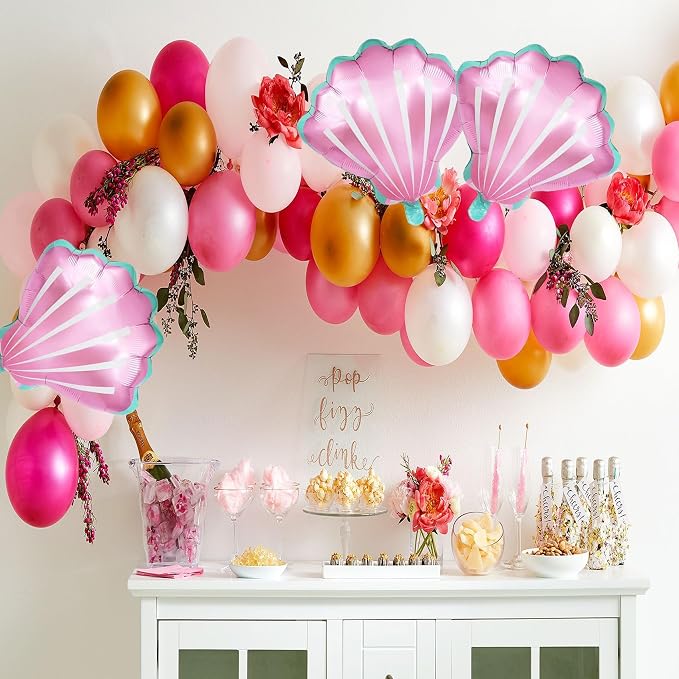 Sea Shells Balloons Multi-color Sea Shells Foil Mylar Balloon - Image 3
