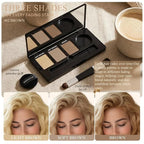Root Touch Up Hair Color – 3 Color Blendable Hairline Powder for Gray Coverage, Root Cover Up & Thinning Edges – 48H Sweat Resistant, Natural Finish for Women & Men – Brown