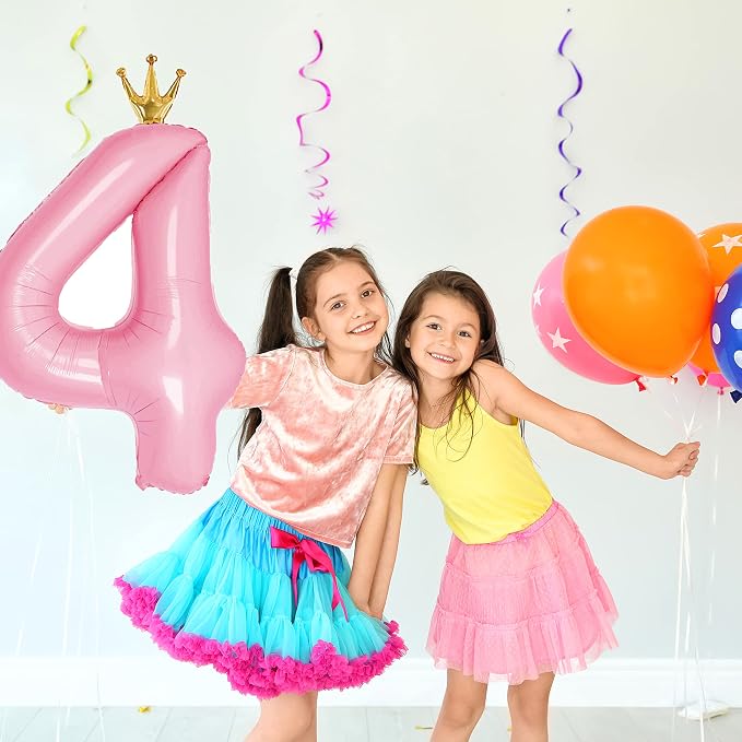 Giant Light Pink Number 4 Balloon - Image 2
