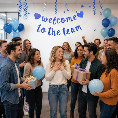 Welcome to the Team Banner Pre-Strung No DIY, Glitter New Employee Welcome - Image 5