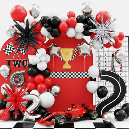 RUBFAC Red and Black Balloon Arch Kit 140pcs | Red Black and Metallic Silver - Image 5