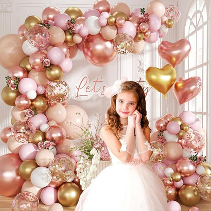 Rose Gold Balloon Garland Arch Kit - Image 6
