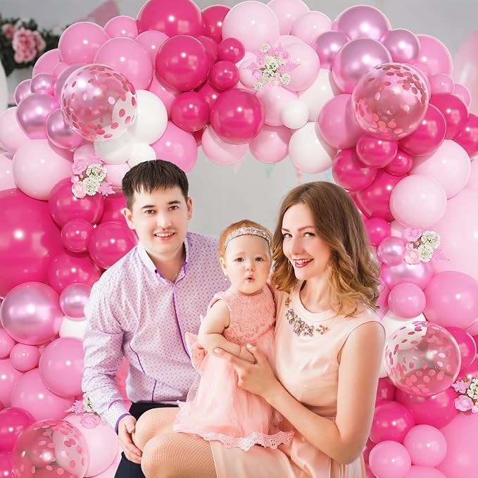 157Pcs Pink Balloons Arch Garland Kit Different Size | Hot Metallic Light - Image 6
