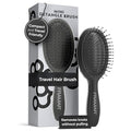FRAMAR Mini Hair Brush Detangler – Mini Brush For Hair, Small Travel Hair Brush For Women, Travel Hairbrush Detangler, Compact For Travel, Reduces Breakage, For All Hair Types – Matte Black